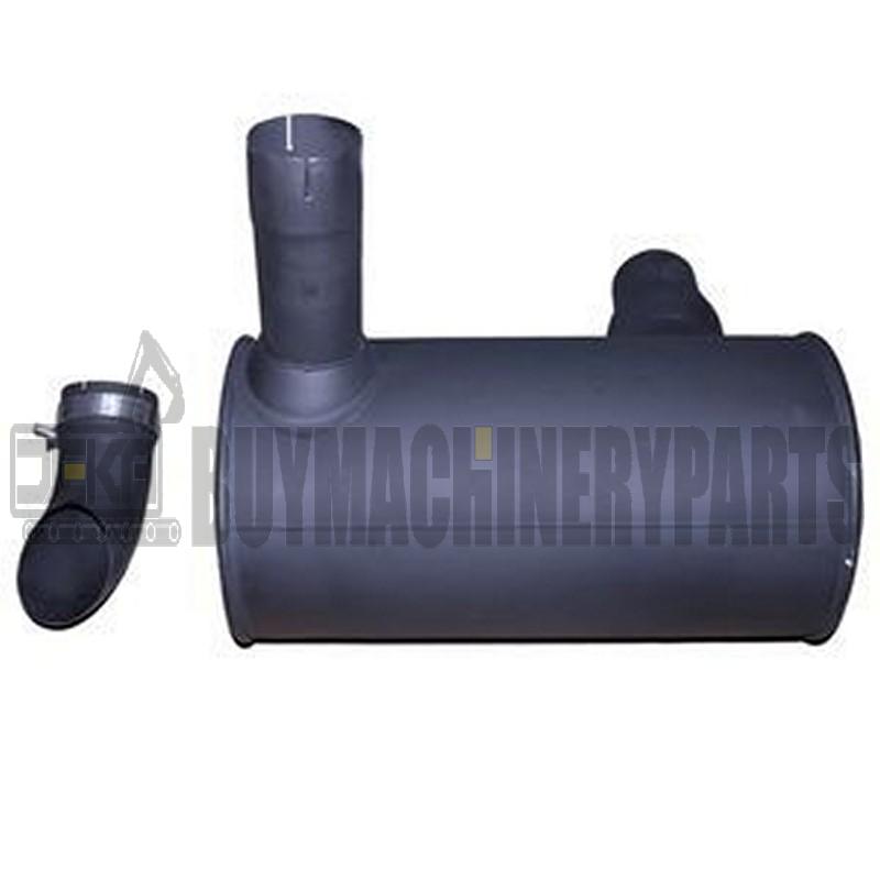 Muffler 6754-11-5310 with Clamp and 2Pcs U-Bolt for Komatsu Engine 6D107E Excavator PC200-8 PC220-8 PC240-8 PC200LC-8 PC210-8K PC210LC-8 PC230NHD8