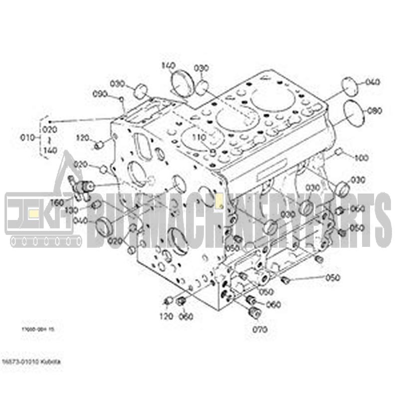 Bare Cylinder Block 16873-01010 for Kubota Engine D722 Mower ZD18F ZD18 F1900 F1900E GF1800 GF1800E Tractor TG1860 TG1860AU