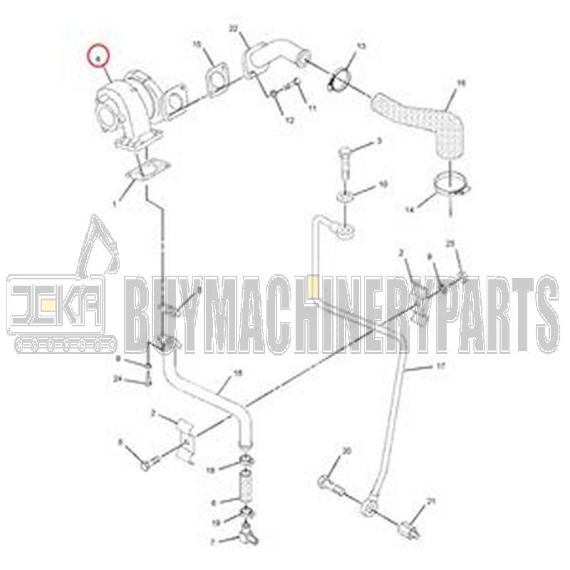 Turbo TD04HL Turbocharger 234-4894 235-4964 49189-02710 for Caterpillar CAT Engine 3044C C3.4