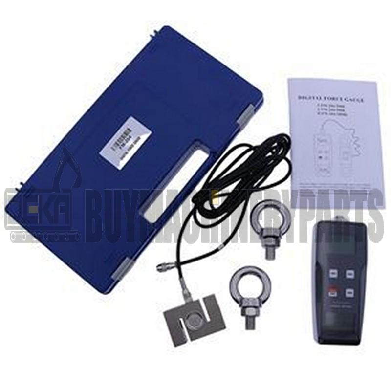 FM-204-1000K 9800N 1000kgf 2200Lbf Digital Force Gauge Push Pull Gauge Dynamometer with External Load Cell Sensor Peak Track Mode 0.5% Accuracy