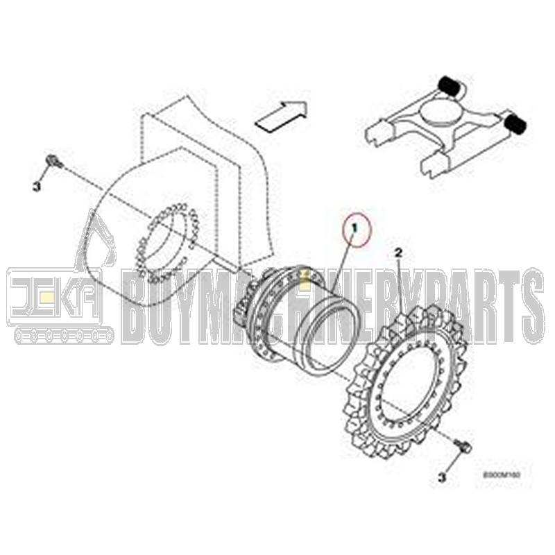 Final Drive Motor KRA1426 for CASE Excavator CX210N CX210LR CX240LR CX210 CX240