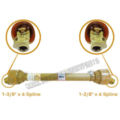 New 36 46" Tractor PTO Shaft Driveshaft for 1-3/8" x 6 Spline Both Ends Series 5