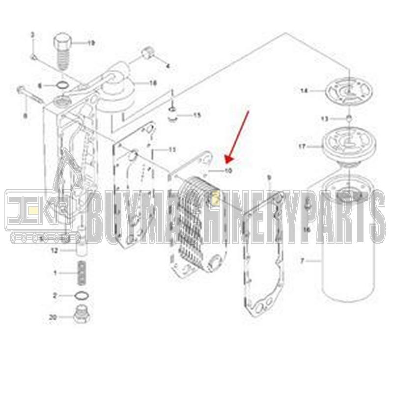 Oil Cooler Core 3918175 for Hyundai Loader HL25C HL760 HL760-3 Excavator R280LC R290LC R290LC-7 R320LC-3 R330LC-9S