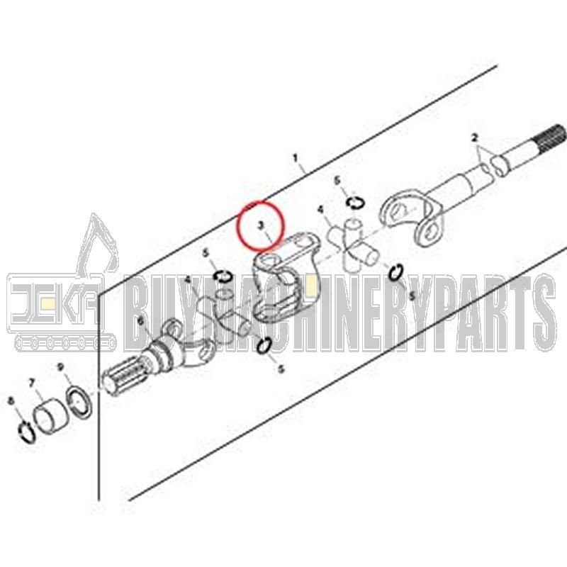 Universal Joint R212901 for John Deere Tractor 5045E 5075E 5090R 5100R 5103 5220 5225
