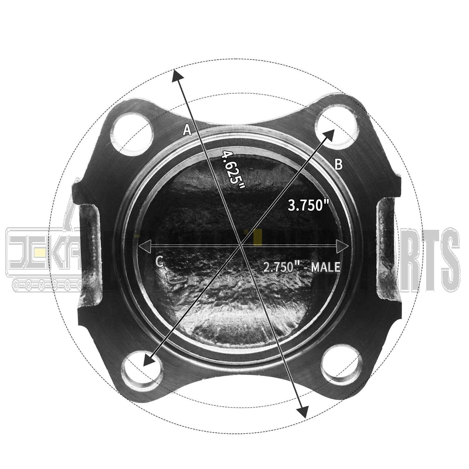 Drive Shaft Flange Yoke 2-2-489 fit for 1330 Series Outside Lock Up U Joint