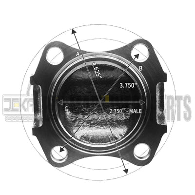 Drive Shaft Flange Yoke 2-2-489 fit for 1330 Series Outside Lock Up U Joint