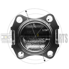 Drive Shaft Flange Yoke 2-2-489 fit for 1330 Series Outside Lock Up U Joint