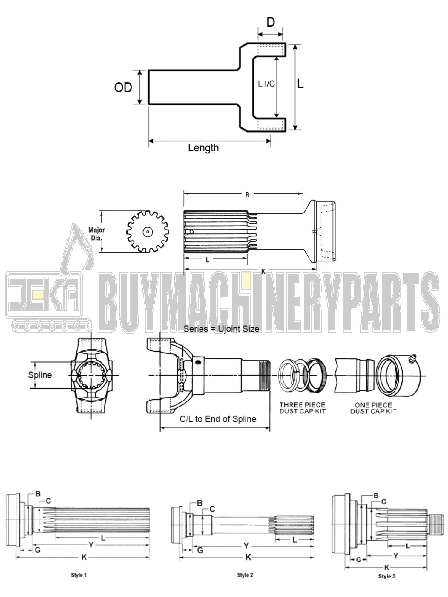 Slip Yoke 3-3-1481KX