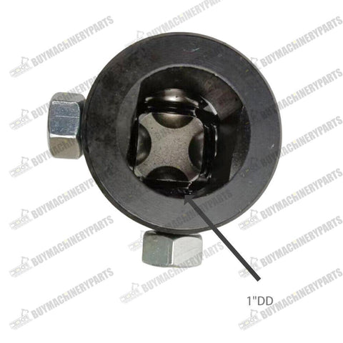 1" DD To 3/4" DD Steering U-Joint Coupler - Black, Returned Item (May Have Scuffs) 9 thumbnail image
