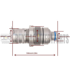 7246802 AT406475 Hydraulic Female Flat Face Quick Coupler For John Deere 318E 319E 320E Bobcat S130 S150 S160 A220 A300 A770 T140 T180 T190 863 864 883 753 763 773