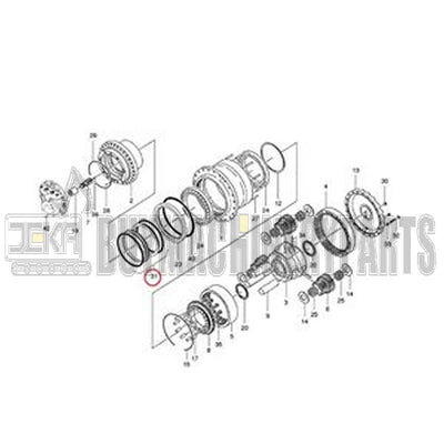 Floating Seal 719282 for Komatsu Doosan Excavator SOLAR155LC-V SOLAR170LC-V SOLAR175LC-V SOLAR175LC-V SOLAR150LC-V TXC175-1