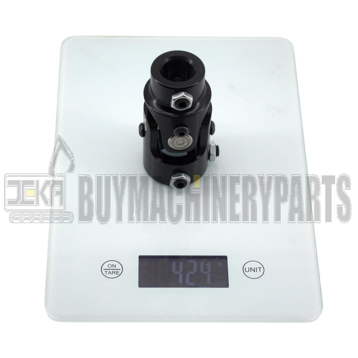 1" DD X 3/4"-36 Spline Black Steering Universal Joint Single U Joint Shaft,Total Length: 83mm (3-1/4")