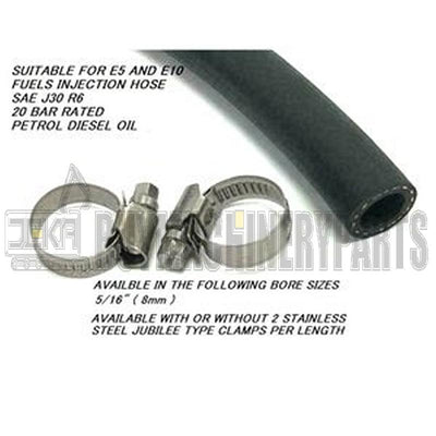 8MM Rubber Reinforced Fuel Hose E10 Unleaded Petrol Diesel Oil Line Fuel Pipe