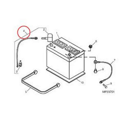Positive Battery Cable AM123446 for John Deere Tractor LT150 LT155 LT160 LT166 LT170 LT180 LTR155 LTR180