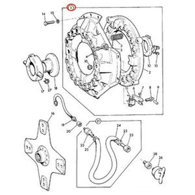 Pressure Clutch Plate 990/35300 for JCB 3C-MK3/3D-MK3 Loader
