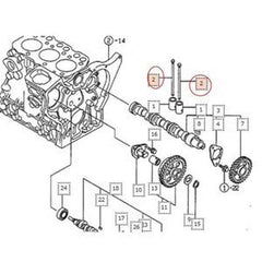 Push Rod YM119620-14401 for Komatsu 3D72/2D68/3D74/3D72 Engines