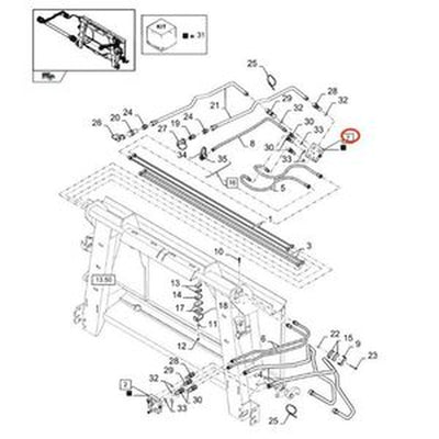 Quick Coupler 84580530 for New Holland CR10.90 CR9090 CR8090 CX860 FR9090 FR850 A2 FR9040