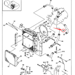 Manguera de radiador LC05P01034P1 para excavadora Kobelco SK320-6 SK330-6