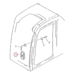 Rear View Mirror 08174-13118 for Komatsu Excavator PC100-5 PC100-6 PC200-5 PC360-7 PC400-7 PC450-6 PC550LC-8 PC60-6 PC70-7