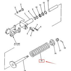 Mola de recuo 20T-30-31210 para escavadora Komatsu PC40 PC45 PC40R PC40T PC38UU PC50UD PC50UG PC50UU