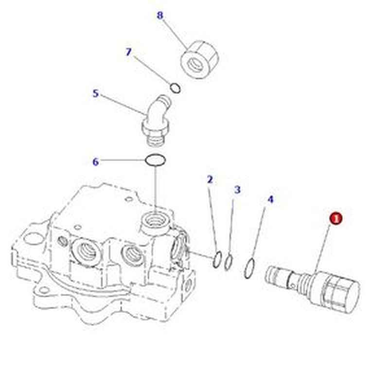 Relief Valve 702-73-04360 for Komatsu PC45MR-3 PC55MR-3 PC55MR-5 PC45MR-5 Excavator