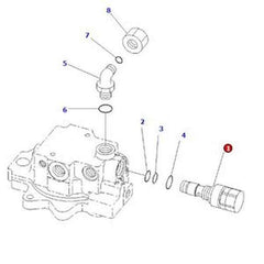 Relief Valve 702-73-04360 for Komatsu PC45MR-3 PC55MR-3 PC55MR-5 PC45MR-5 Excavator