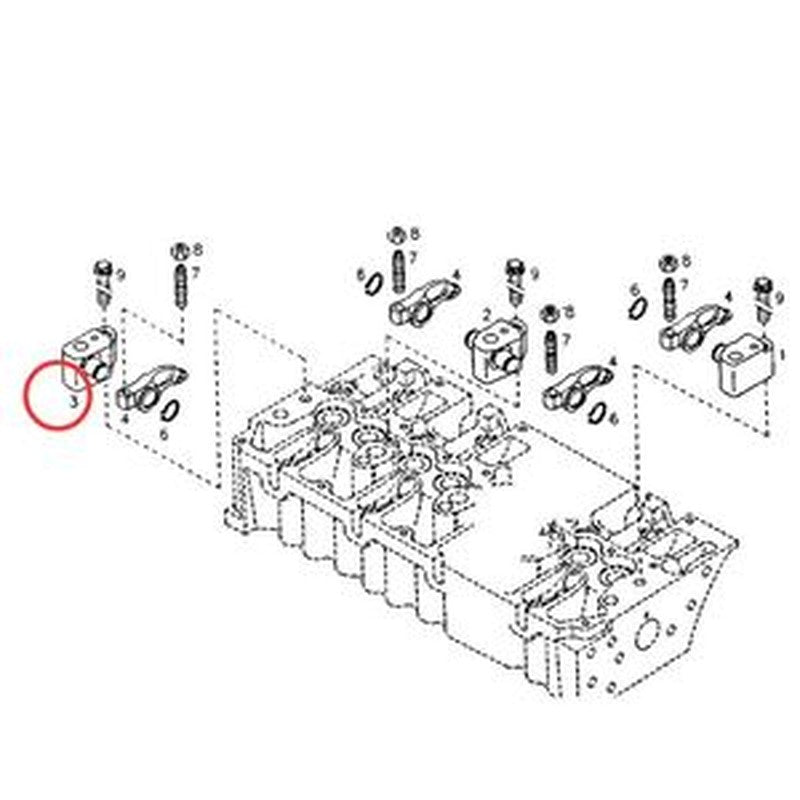 Rocker Arm Bracket 04195924 for Hyundai HL720-3 HL7303 HL730TM3 Wheel Loader buymachineryparts