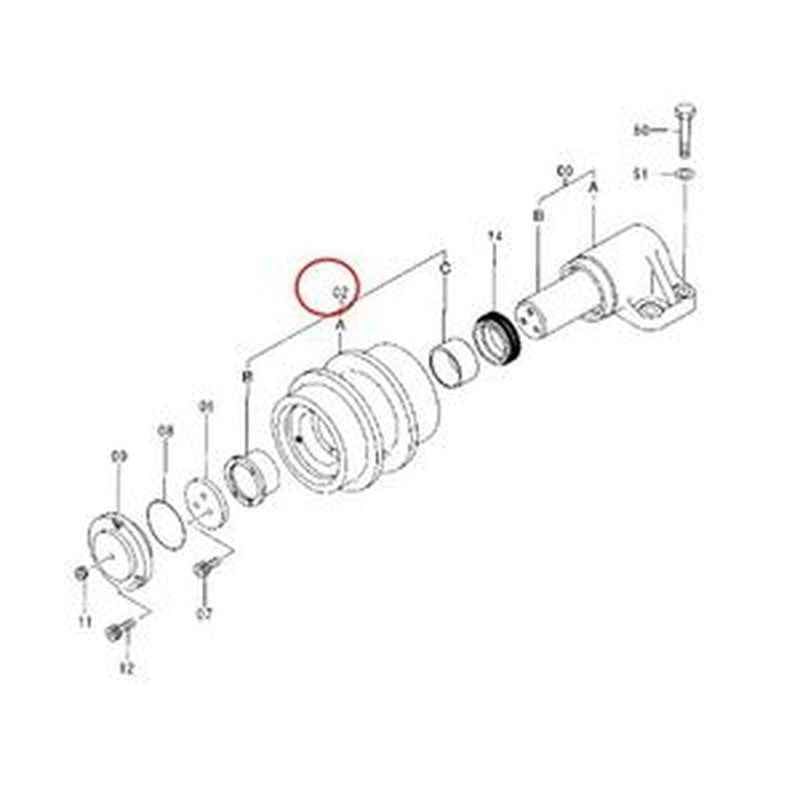 Roller 9133539 for Hitachi Excavator EX300-5 EX350H-5 EX400-3 ZX330 ZX450 EX450LC-5 ZX470-5G