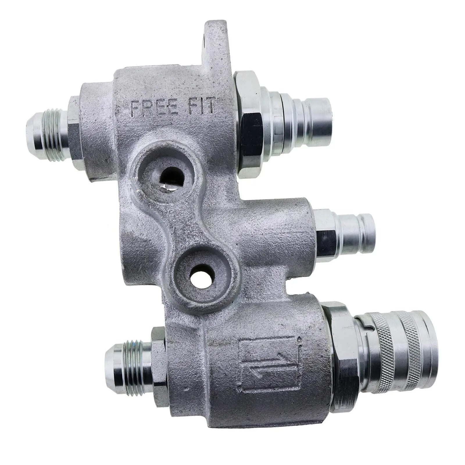 Faster 4BD4FH Hydraulic Manifold Quick Connect Flat Face Saturn Block Bobcat