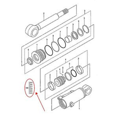 Heavy-Duty Blade Cylinder Seal Kit 0 800499 fit HITACHI EX17U Excavator