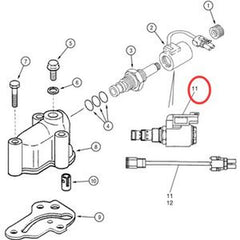 Válvula Solenoide 87456901 190432A1 para Carregadoras CASE Série 580M & 590