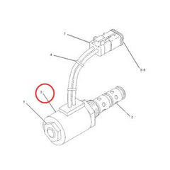 Bobine de Válvula Solenoide 130-0013 para Retroescavadoras Caterpillar CAT