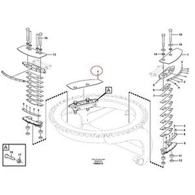 Spacer CH79089 for Volvo Motor Grader G700 G700B G900 G900B G900C