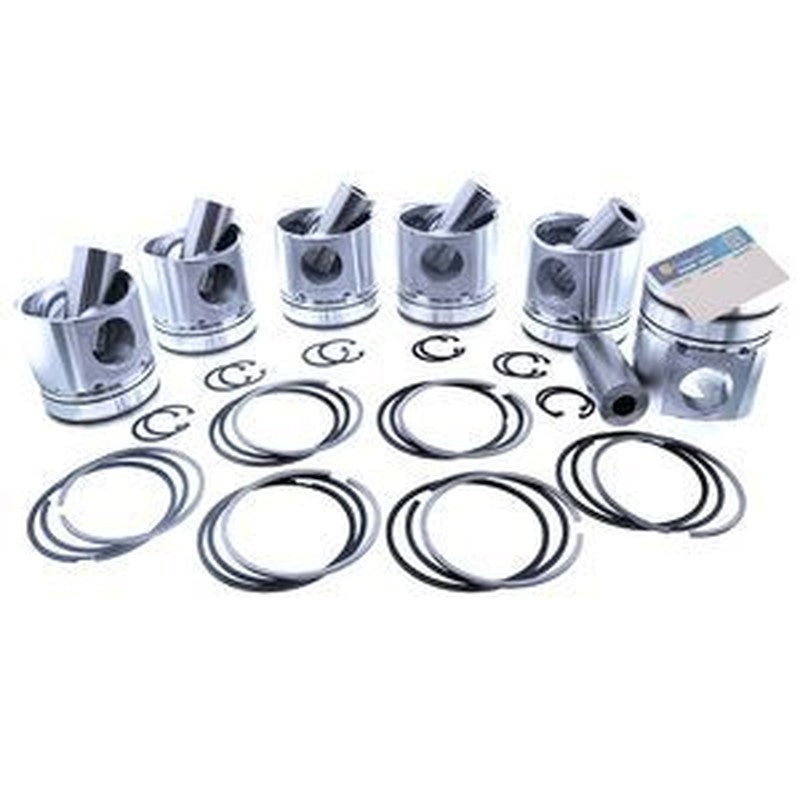 STD Piston Kit with Rings for Mitsubishi S6B Engine Fits Caterpillar CAT E650