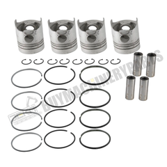 Kit de pistões STD com anéis (2 peças) para motor Isuzu 4BA1 NKR ELF Iseki T5000