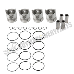 Kit de pistões STD com anéis (2 peças) para motor Isuzu 4BA1 NKR ELF Iseki T5000