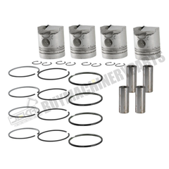 Kit de pistões STD com anéis (2 peças) para motor Isuzu 4BA1 NKR ELF Iseki T5000