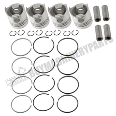 Kit de pistões STD com anéis (2 peças) para motor Isuzu 4BA1 NKR ELF Iseki T5000