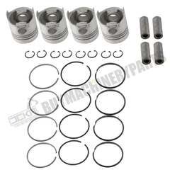 Kit de pistões STD com anéis (2 peças) para motor Isuzu 4BA1 NKR ELF Iseki T5000