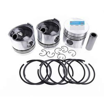 Heavy-Duty Piston Kit with Ring for Mitsubishi K3H Engine - CASE IH 265 Tractor