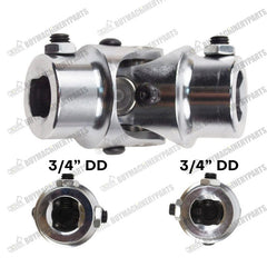 Steering U Joint 3/4" DD x 3/4" DD Powder Coated Universal Steering Shaft - Buymachineryparts