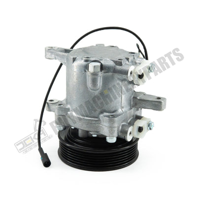 Compressor de ar condicionado SV07E 447280-3080 para trator Kubota M126 M135 M6 com polia de 6 ranhuras
