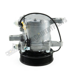 Compressor de ar condicionado SV07E 447280-3080 para trator Kubota M126 M135 M6 com polia de 6 ranhuras