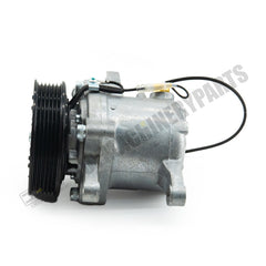 Compressor de ar condicionado SV07E 447280-3080 para trator Kubota M126 M135 M6 com polia de 6 ranhuras