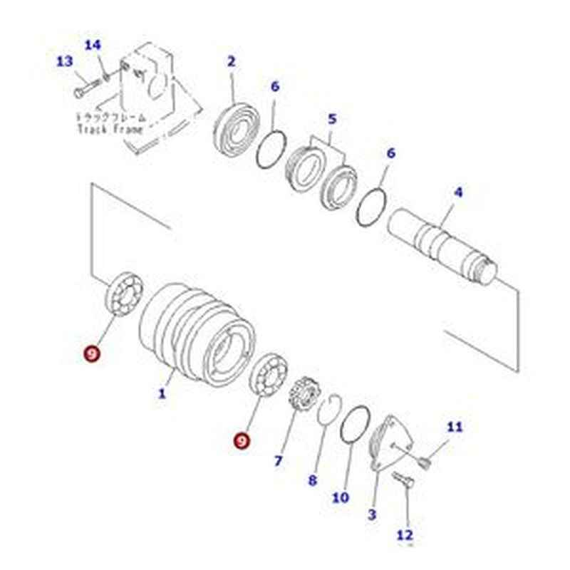 Taper Roller Bearing 06000-30212 for Komatsu BR500JG-1 BR550JG-1 Crawler Loader