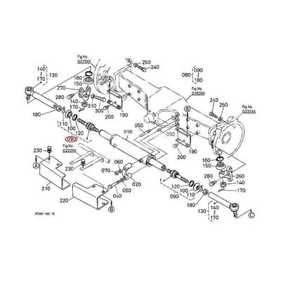 Junta de barra de direção 35533-62980 para trator Kubota M4030DT M5970DT M6030DT M6970DT 