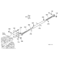 Top Link Assembly TD050-71100 for Kubota Tractor L3130DT L3240DT L3430DT L3540HST L3560DT L3830DT L4060DT L4300DT L4400F L4760HSTC