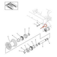 Rolo de rastos PH64D00010F1 para escavadora Kobelco SK40SR, CASE CX47, New Holland EH45