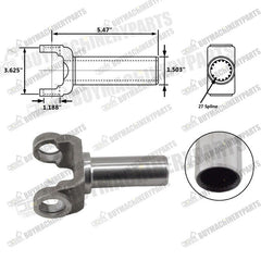 Transmission Slip Yoke 3-3-6081X for 1350 Series TH200-4R TH350 TH700 M20 21 22 - Buymachineryparts