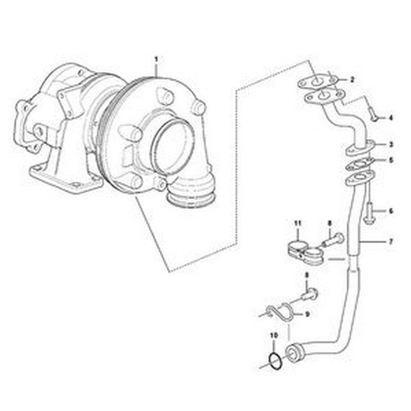 Turbocharger 21761005 for Volvo EC220D EC235D ECR235D EW160D EW180D EW210D L60G L70G L90G SD115